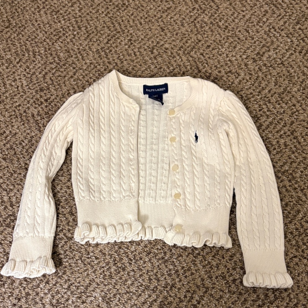 Ralph Lauren Cream Cable Knit Sweater